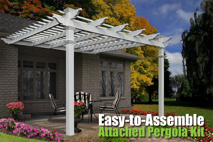 Easy-to-Assemble Attached Pergola Kit: 4 Advantages - Easy-to-Assemble Attached Pergola Kit: 4 Advantages