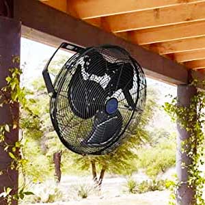 Wall Mounted Outdoor Fan that Can Attach to a Pergola or Gazebo, Also Can use as a Mister Fan with Misting Kit
